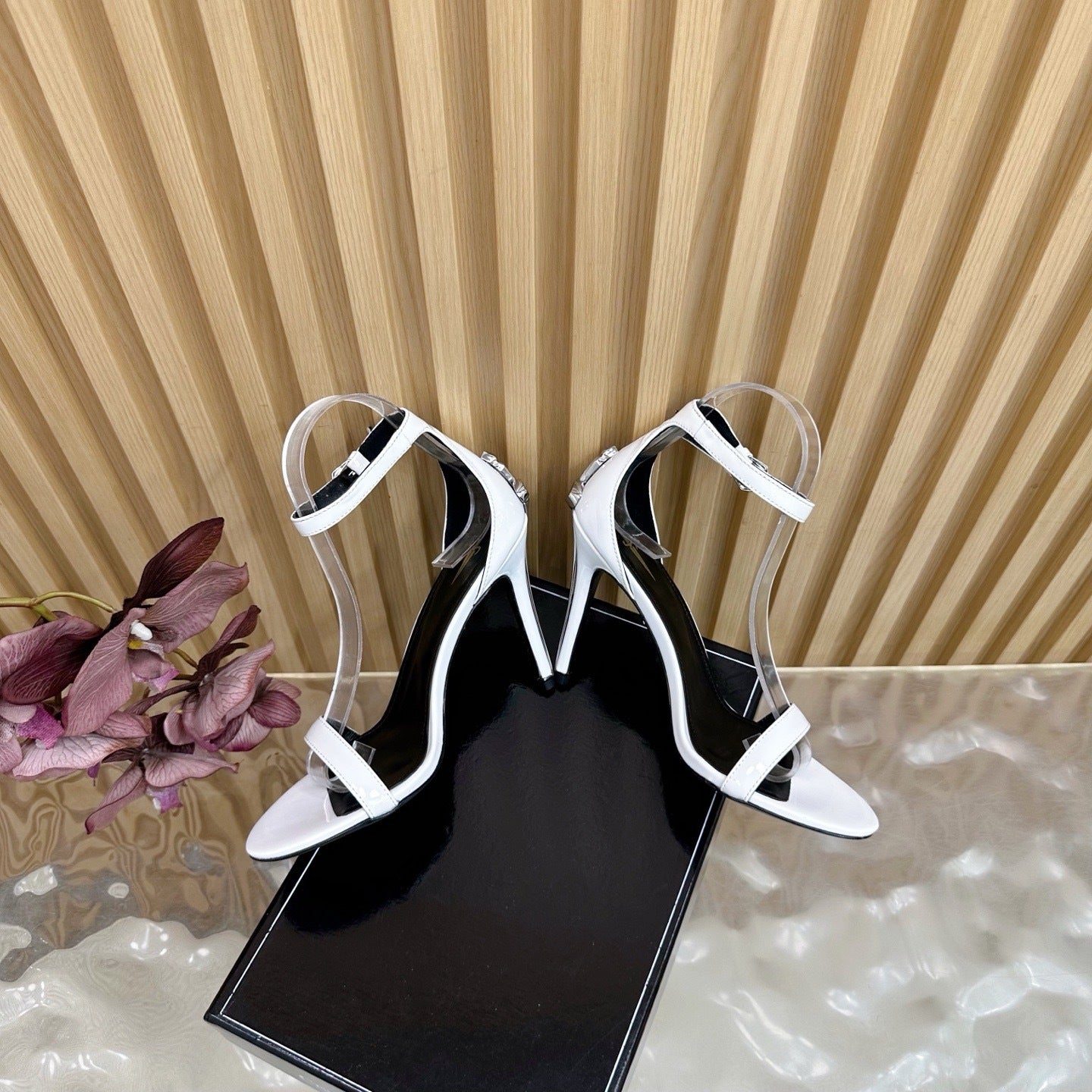 PATENT WHITE STILETTO SANDALS – ELEGANT MINIMALIST EDITION