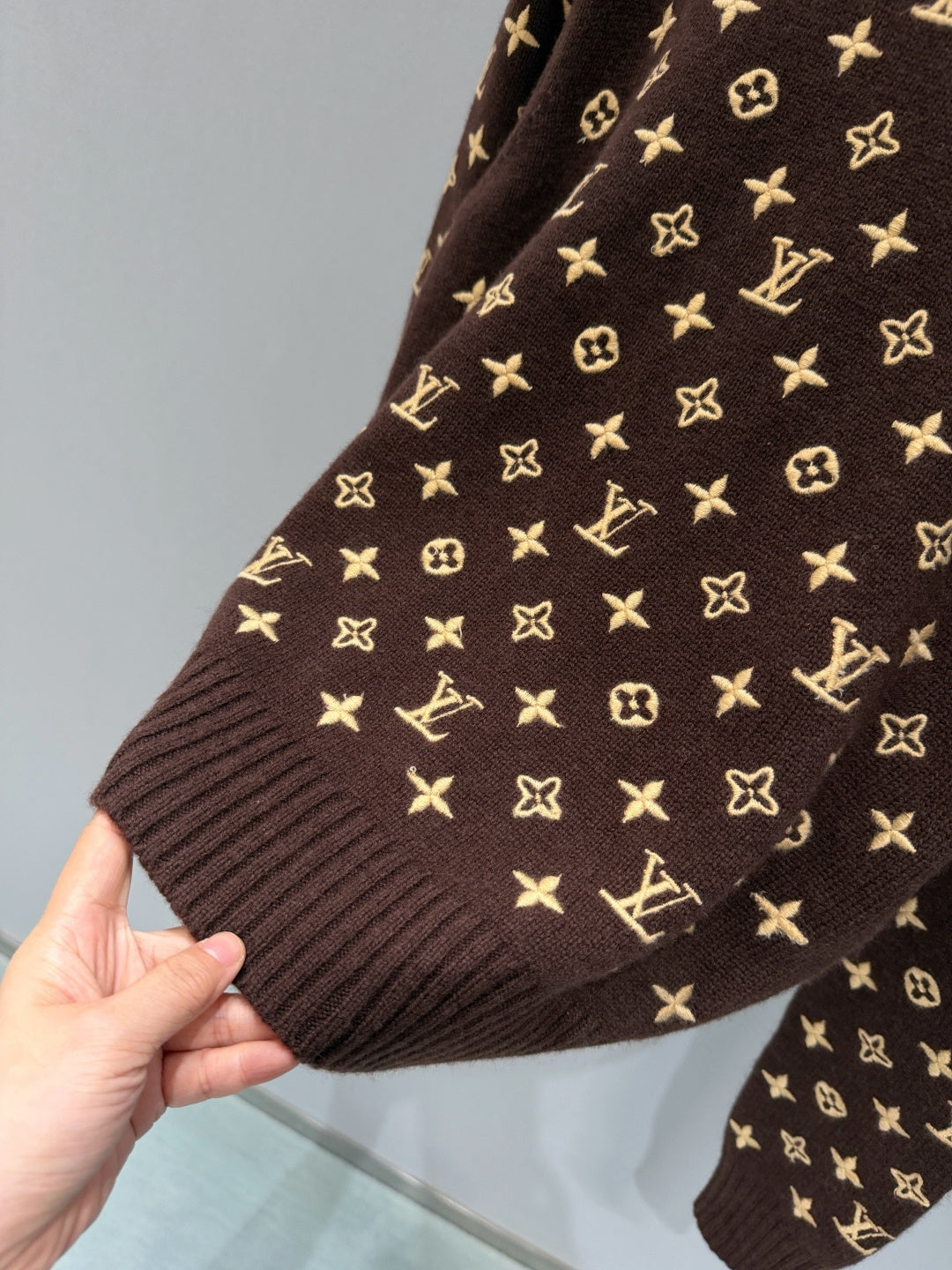 MONOGRAM KNIT CREWNECK SWEATER