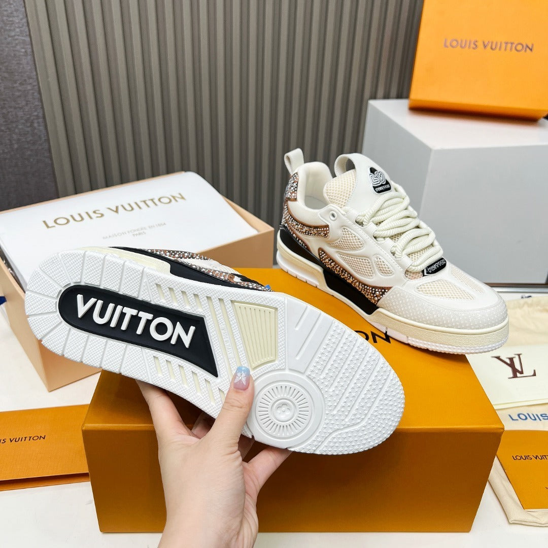 WHITE MESH PLATFORM SNEAKERS WITH LOGO DETAILS