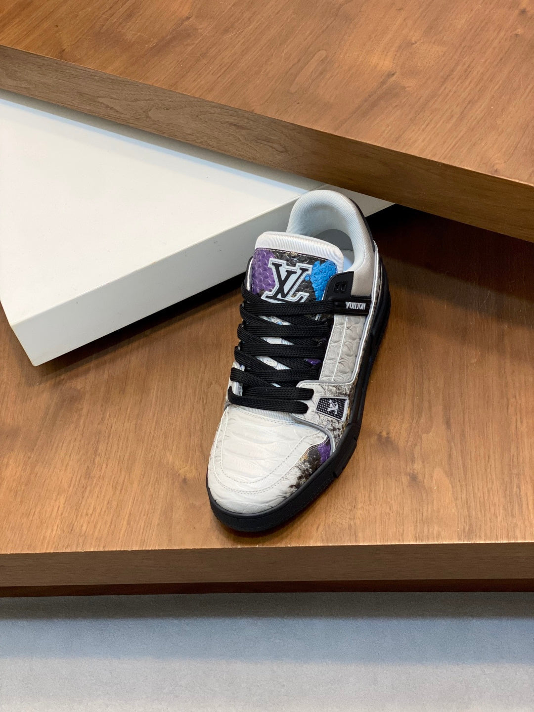 MULTICOLOR SNAKESKIN LOW-TOP SNEAKERS