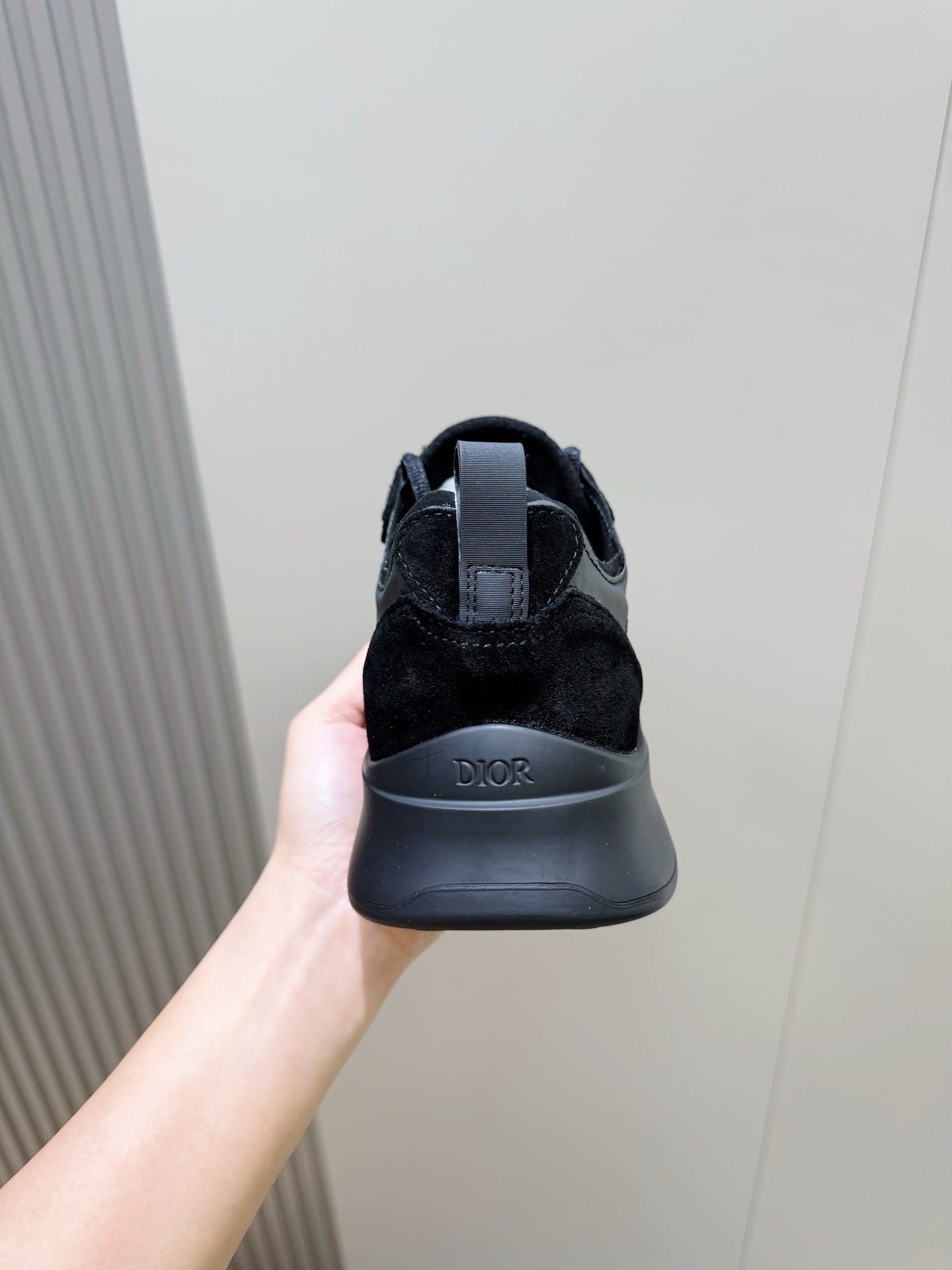 BLACK MONOGRAM PANEL SPORT SNEAKERS