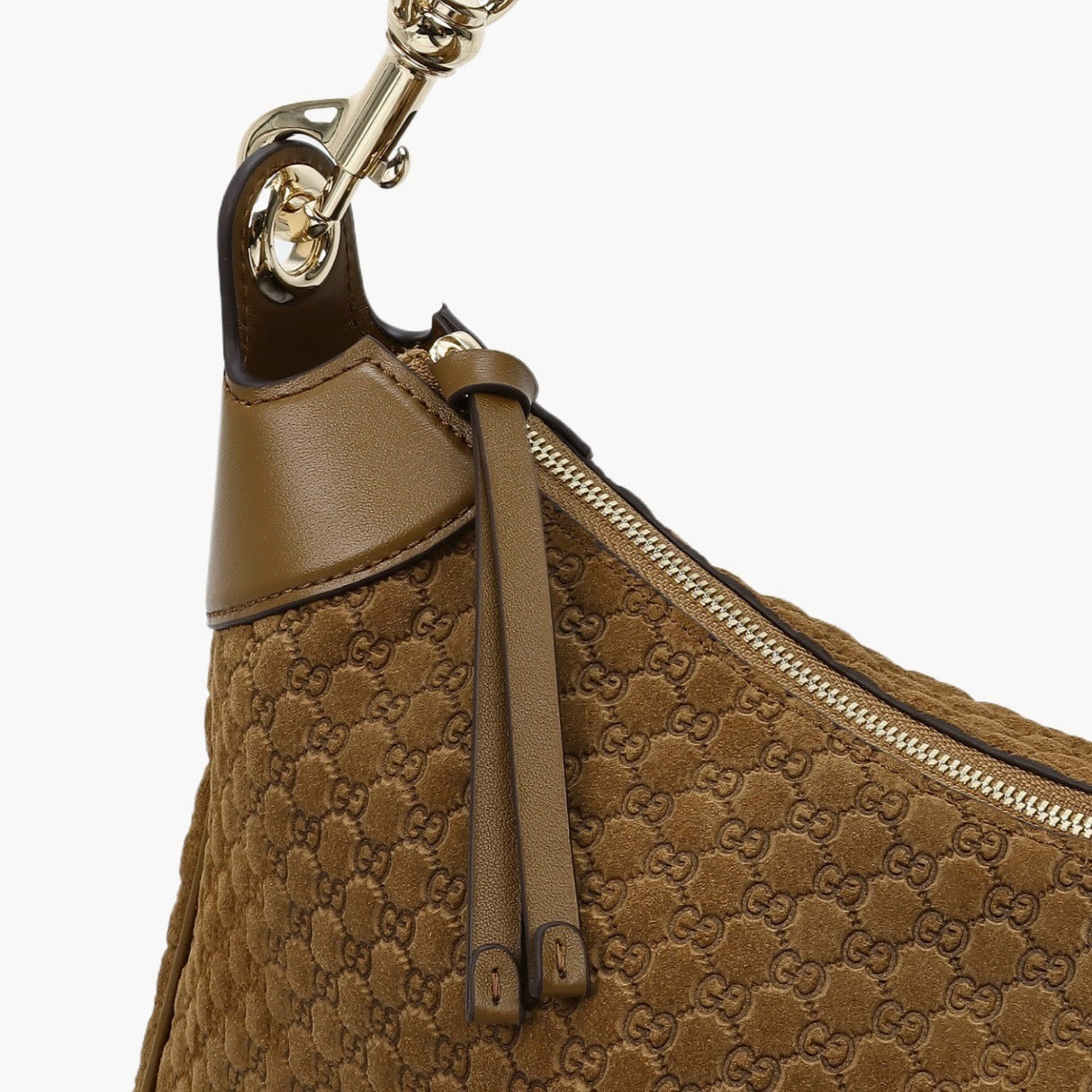 MONOGRAM SUEDE HOBO SHOULDER BAG