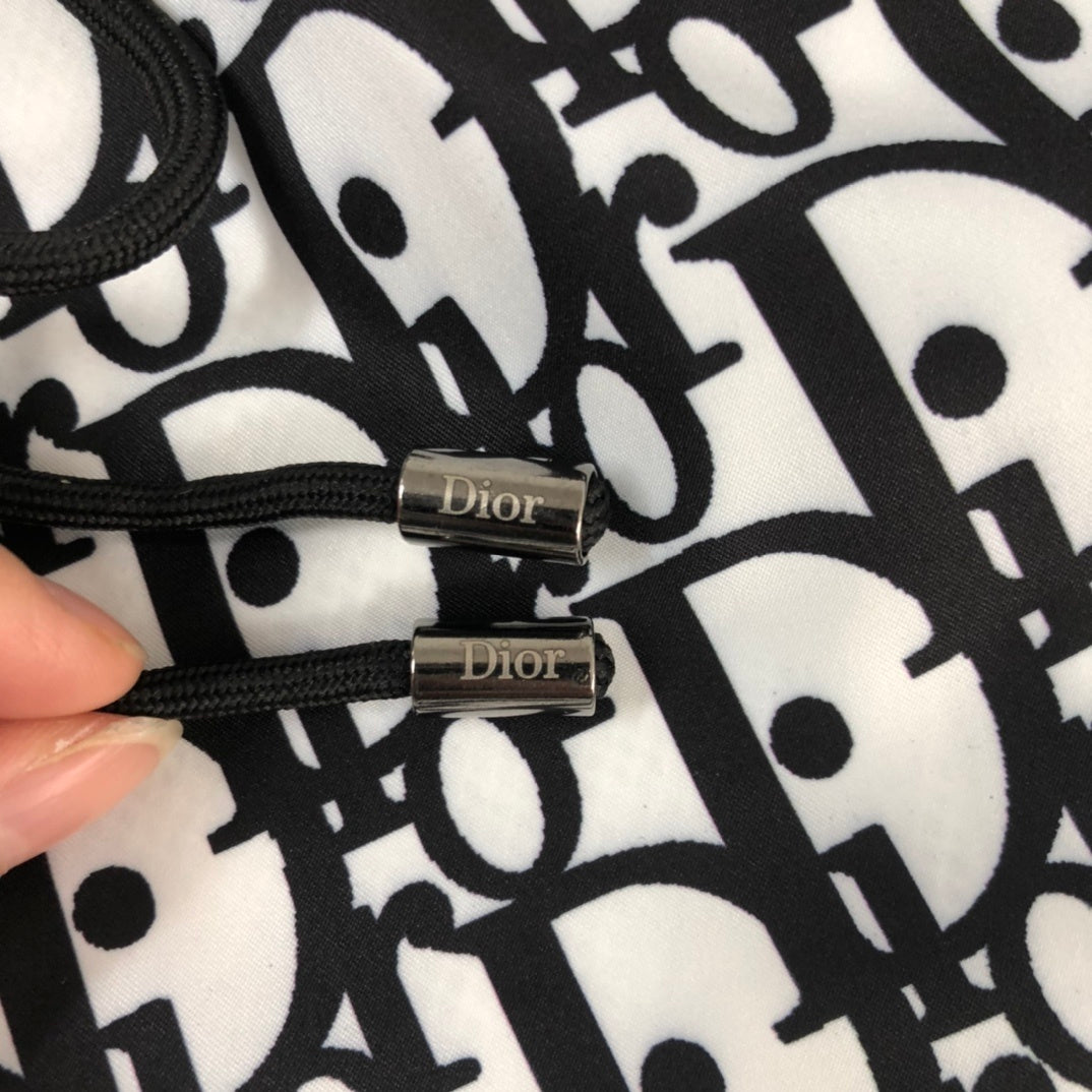 MONOGRAM SWIM SHORTS – BLACK & WHITE