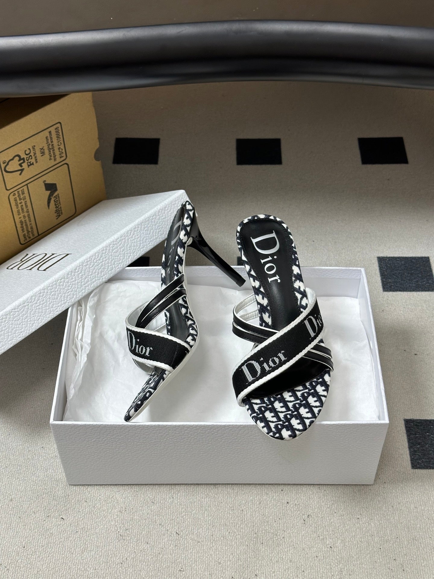 MONOGRAM CANVAS LOGO STRAP HEEL SANDALS