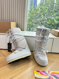 LIGHT GREY INSULATED WINTER BOOTS