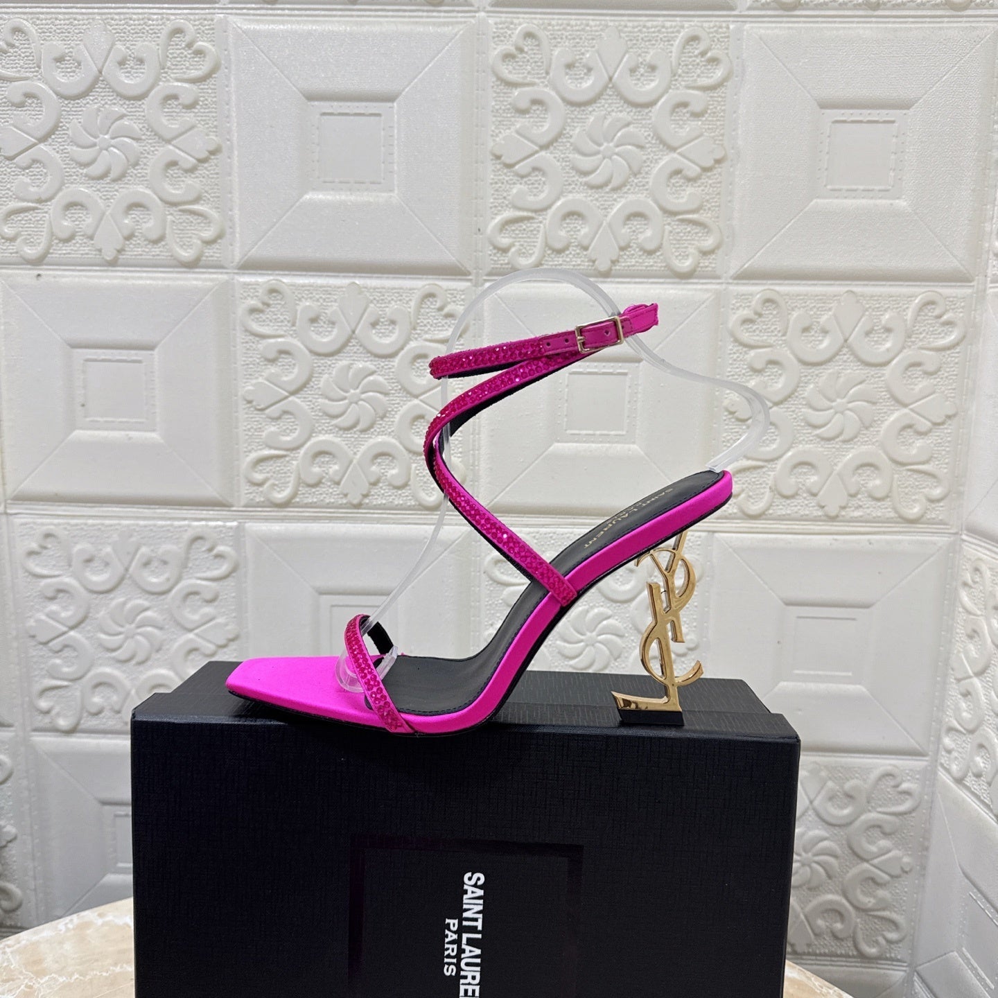 PINK STRAPPY HEEL SANDALS