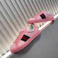 PINK STRIPE LOW-TOP SNEAKERS