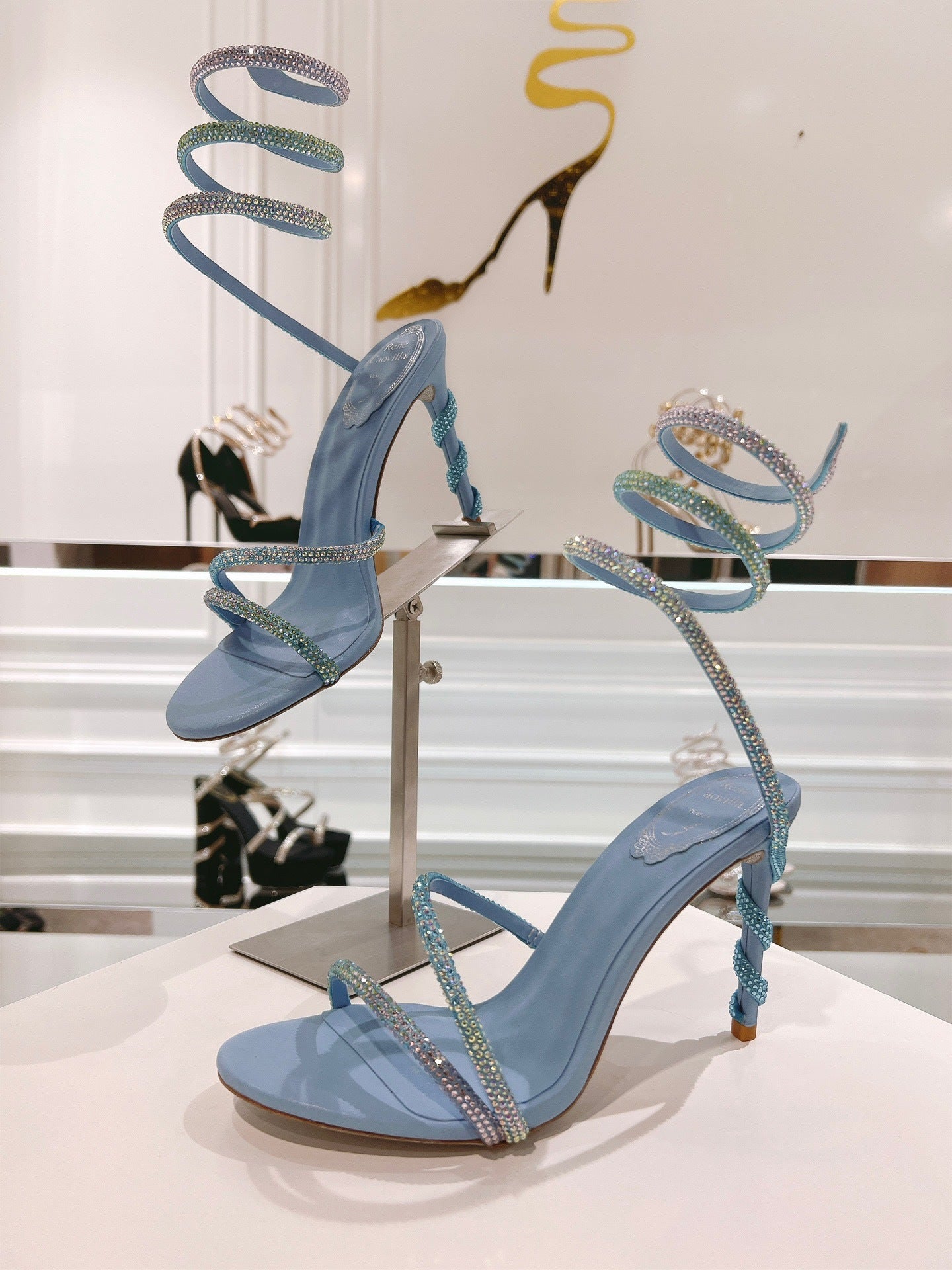 ICE BLUE SPIRAL HEELS