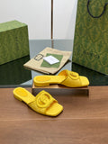 YELLOW EMBOSSED LOGO SLIDES