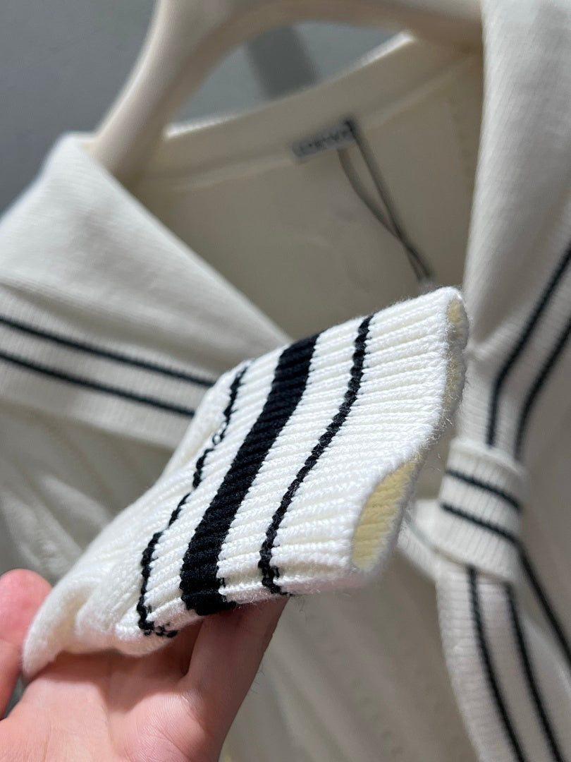 SAILOR COLLAR CABLE KNIT SWEATER