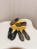 CLASSIC BUCKLE LOAFERS WITH ANIMAL PRINT OPTION