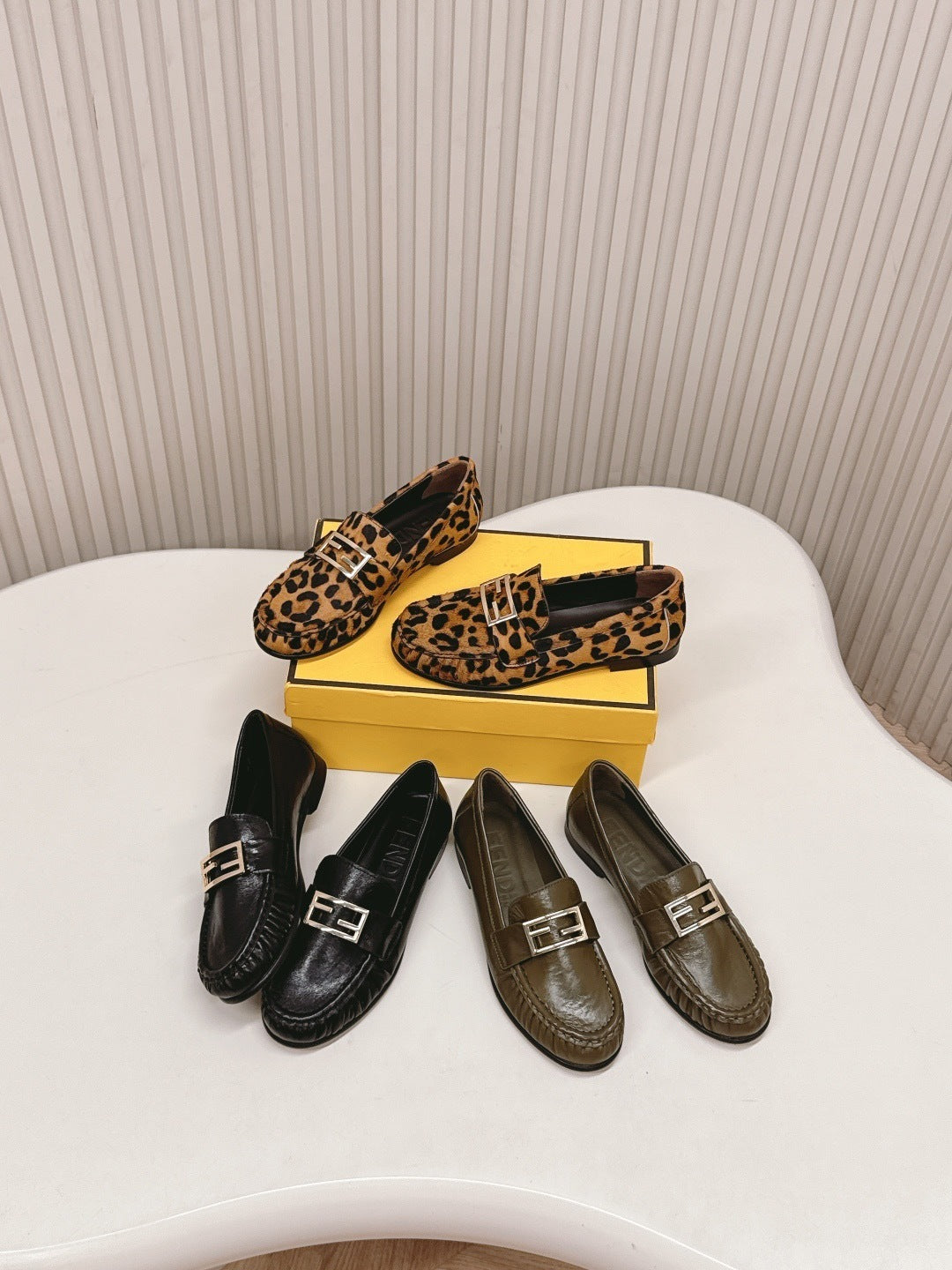 CLASSIC BUCKLE LOAFERS WITH ANIMAL PRINT OPTION