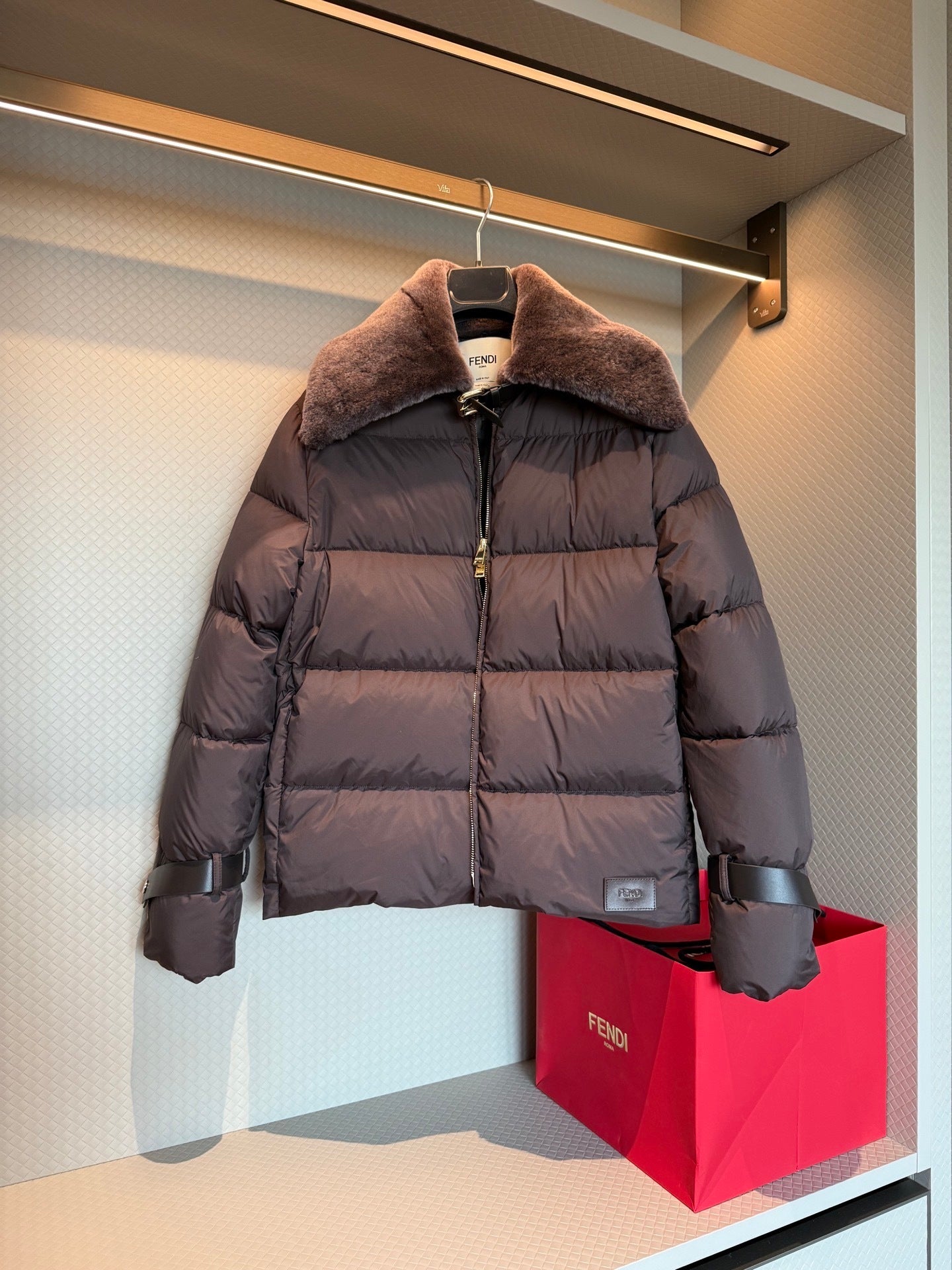 FUR COLLAR PUFFER JACKET