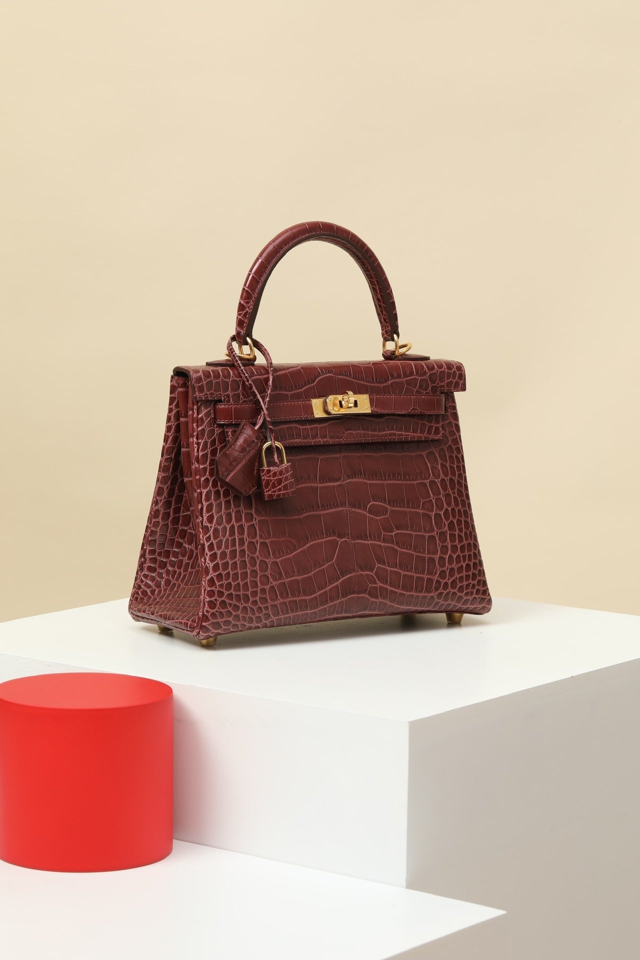 BURGUNDY CROC KELLY