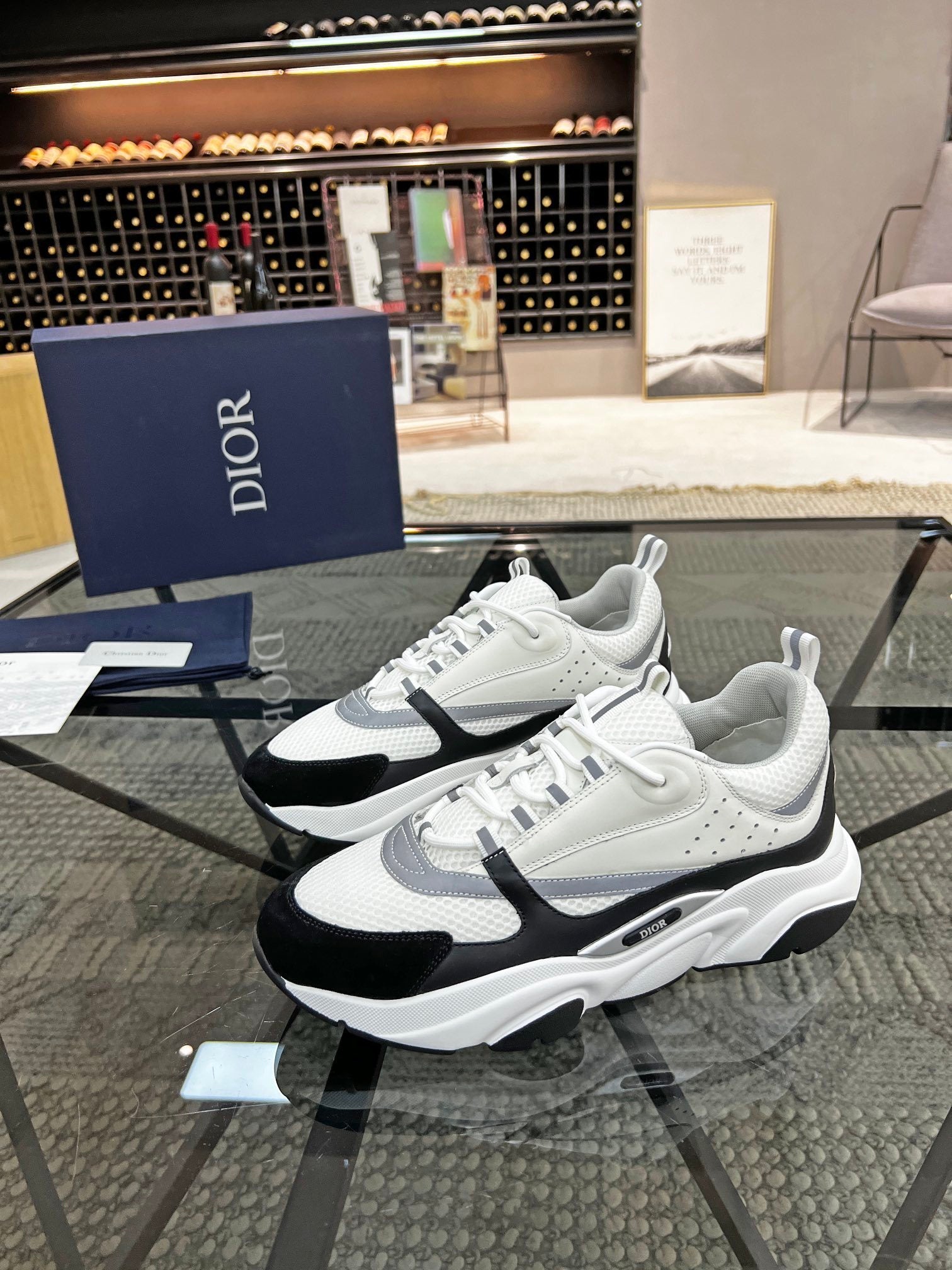 MONOCHROME CHUNKY TRAINER SNEAKERS