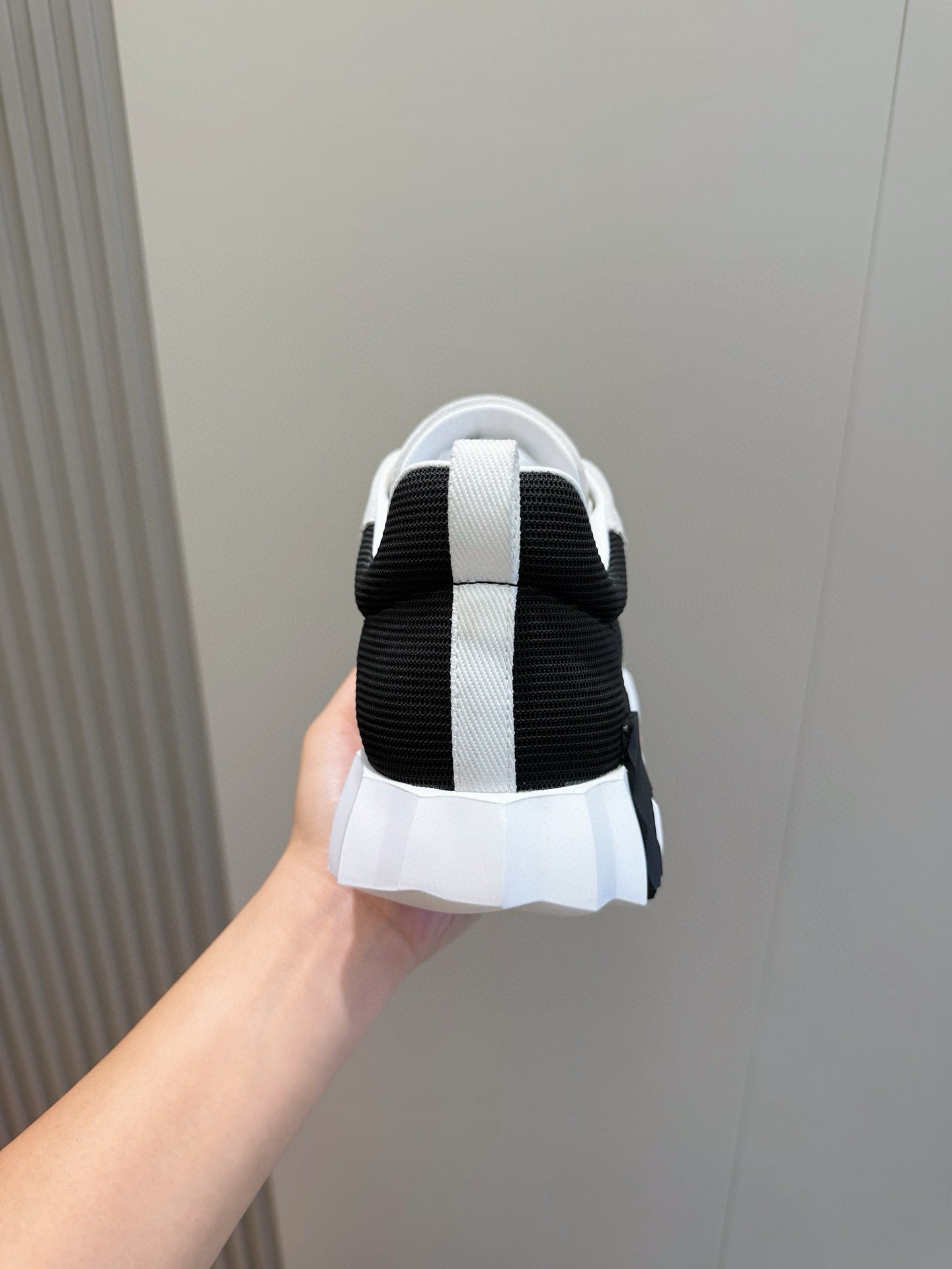 BLACK & WHITE TWO-TONE DESIGNER SNEAKERS