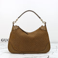 MONOGRAM SUEDE HOBO SHOULDER BAG