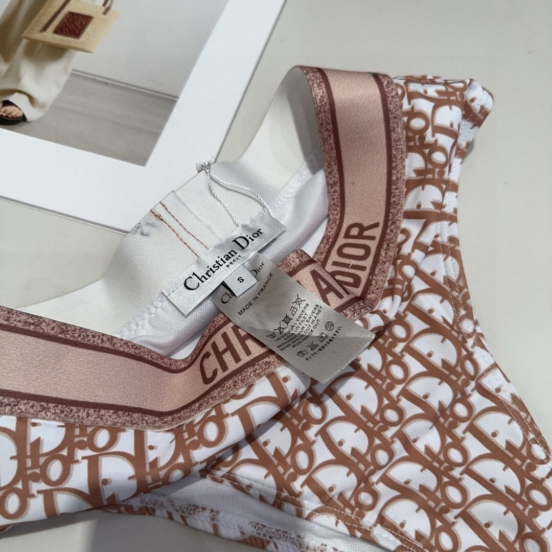 MONOGRAM SPORT BAND HIGH-WAIST BIKINI SET