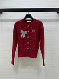PEARL EMBELLISHED KNIT CARDIGAN