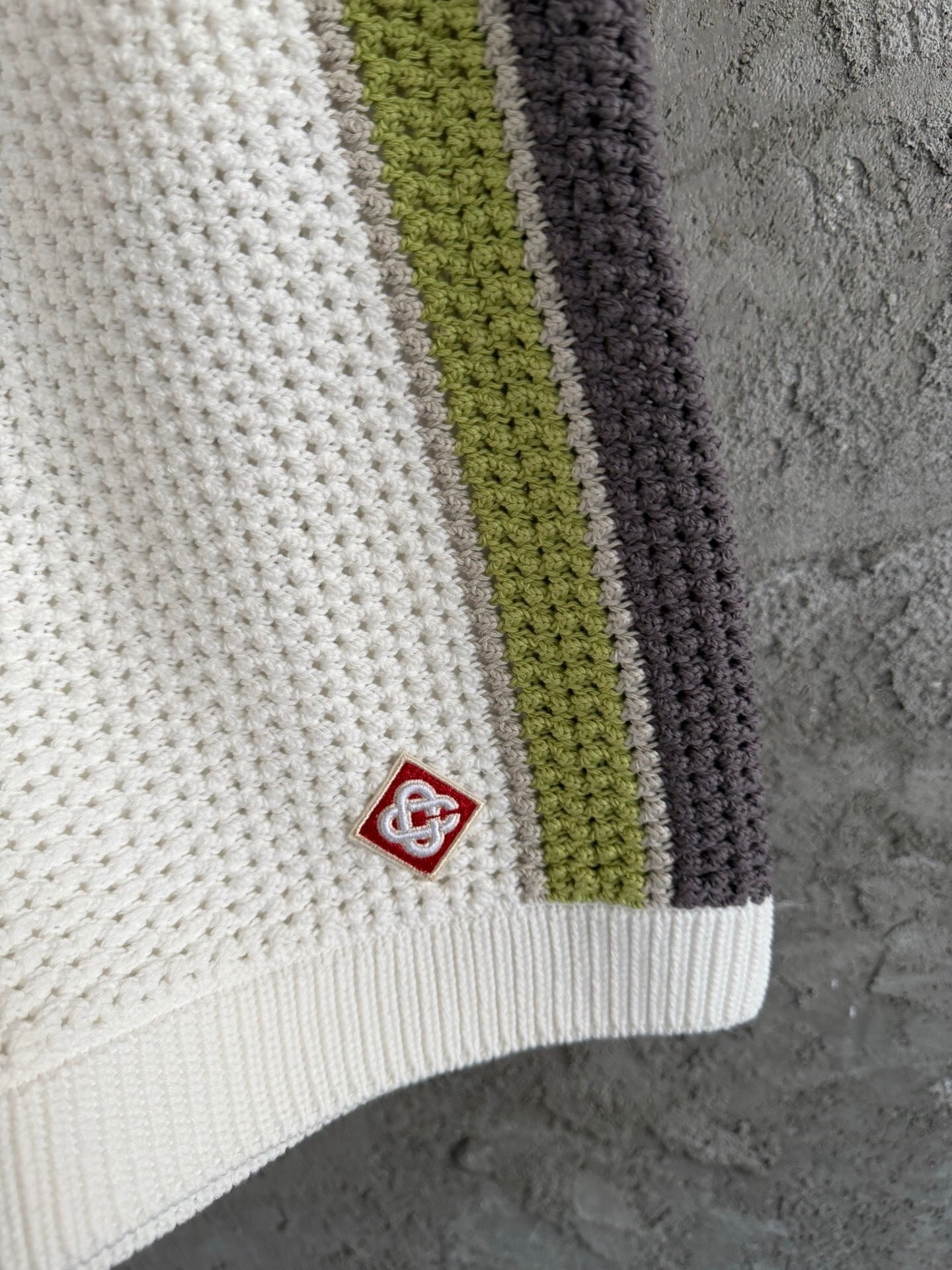 COLOR BLOCK KNIT SHORT SET