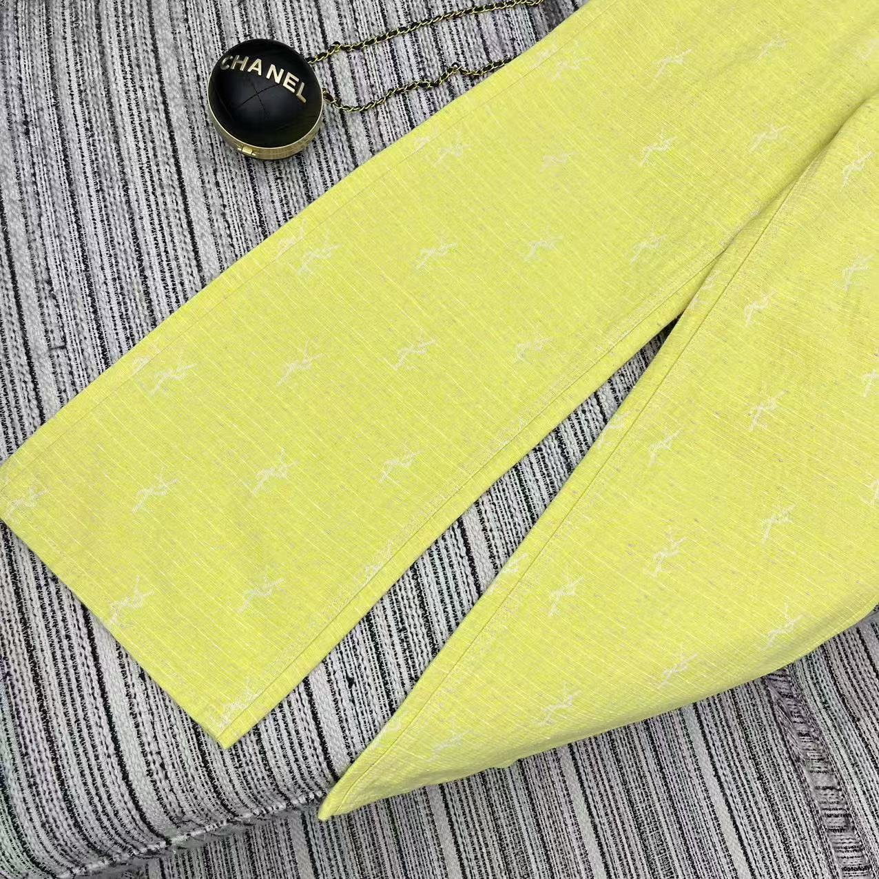 HIGH-WAIST WIDE LEG SUMMER TROUSERS