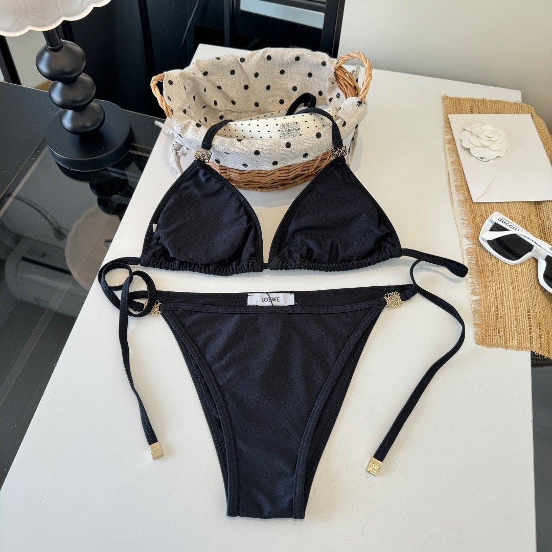 CLASSIC BLACK TRIANGLE BIKINI SET