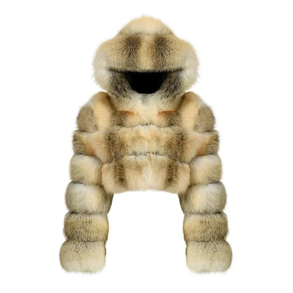 LUXURY FUR HOODED JACKET