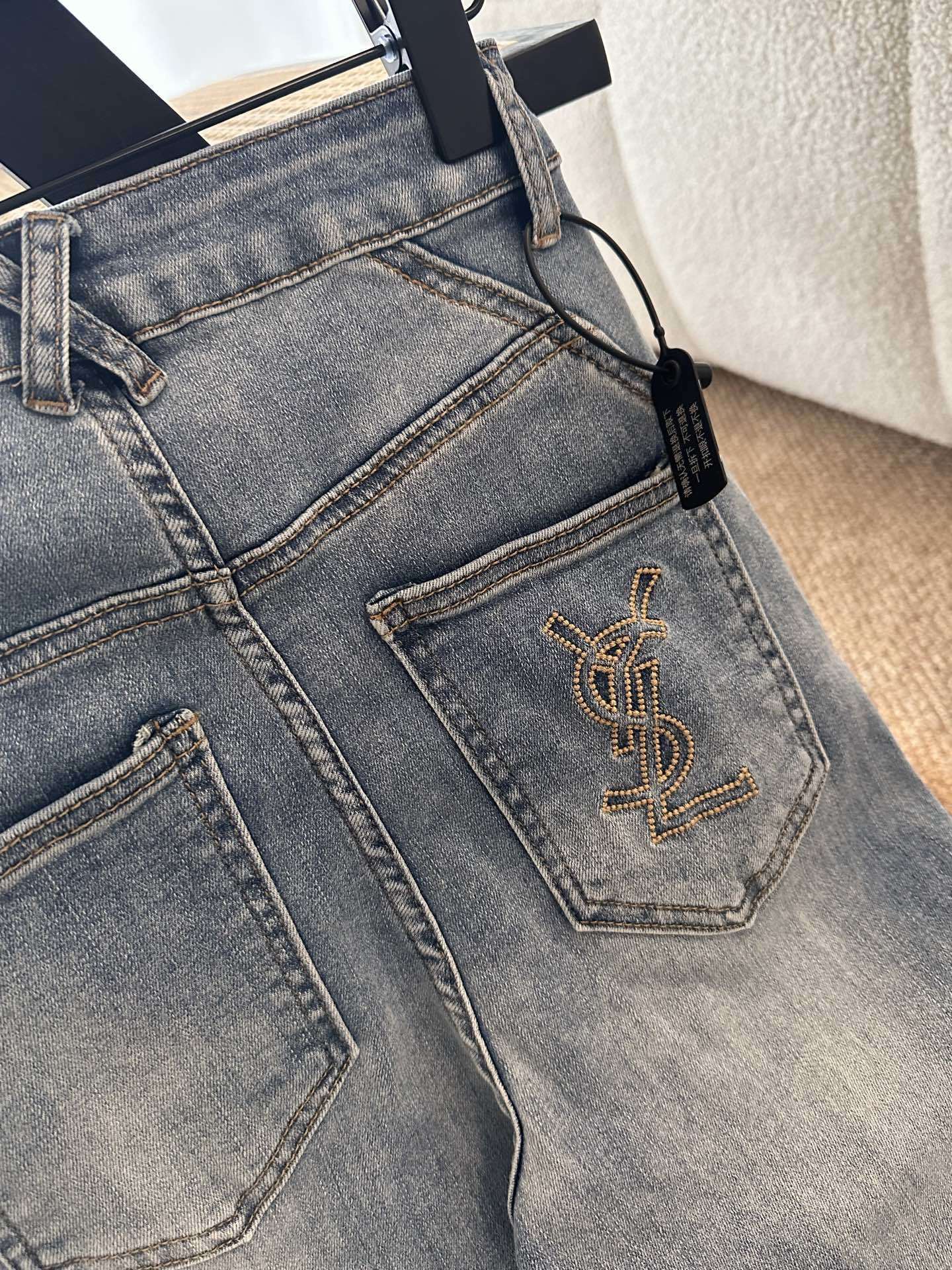 PANELLED FLARE DENIM JEANS
