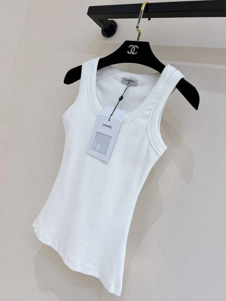 CLASSIC LOGO FITTED STRETCH TANK TOP