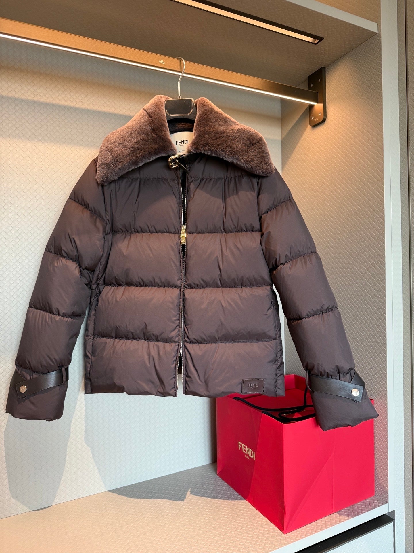 FUR COLLAR PUFFER JACKET