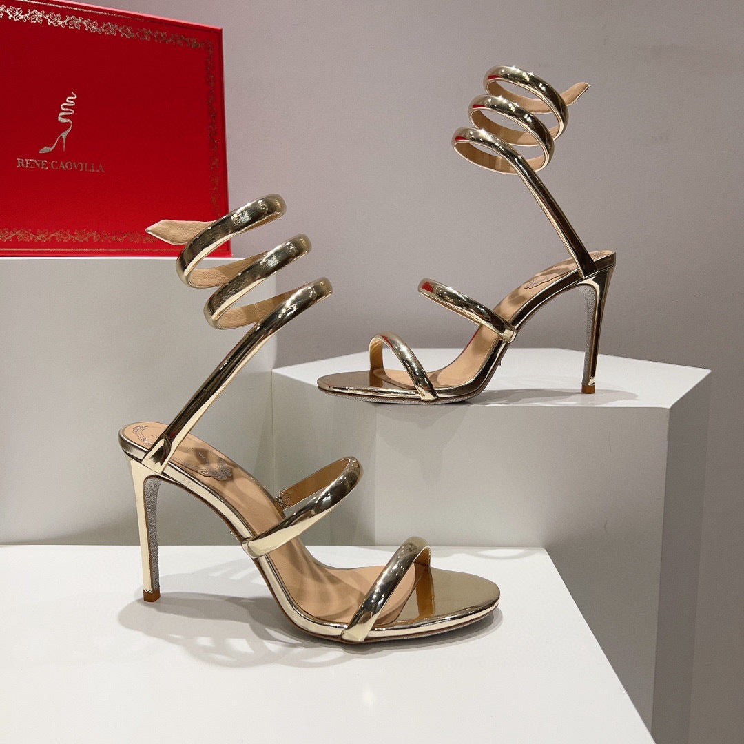 GOLD CHROME HEELS