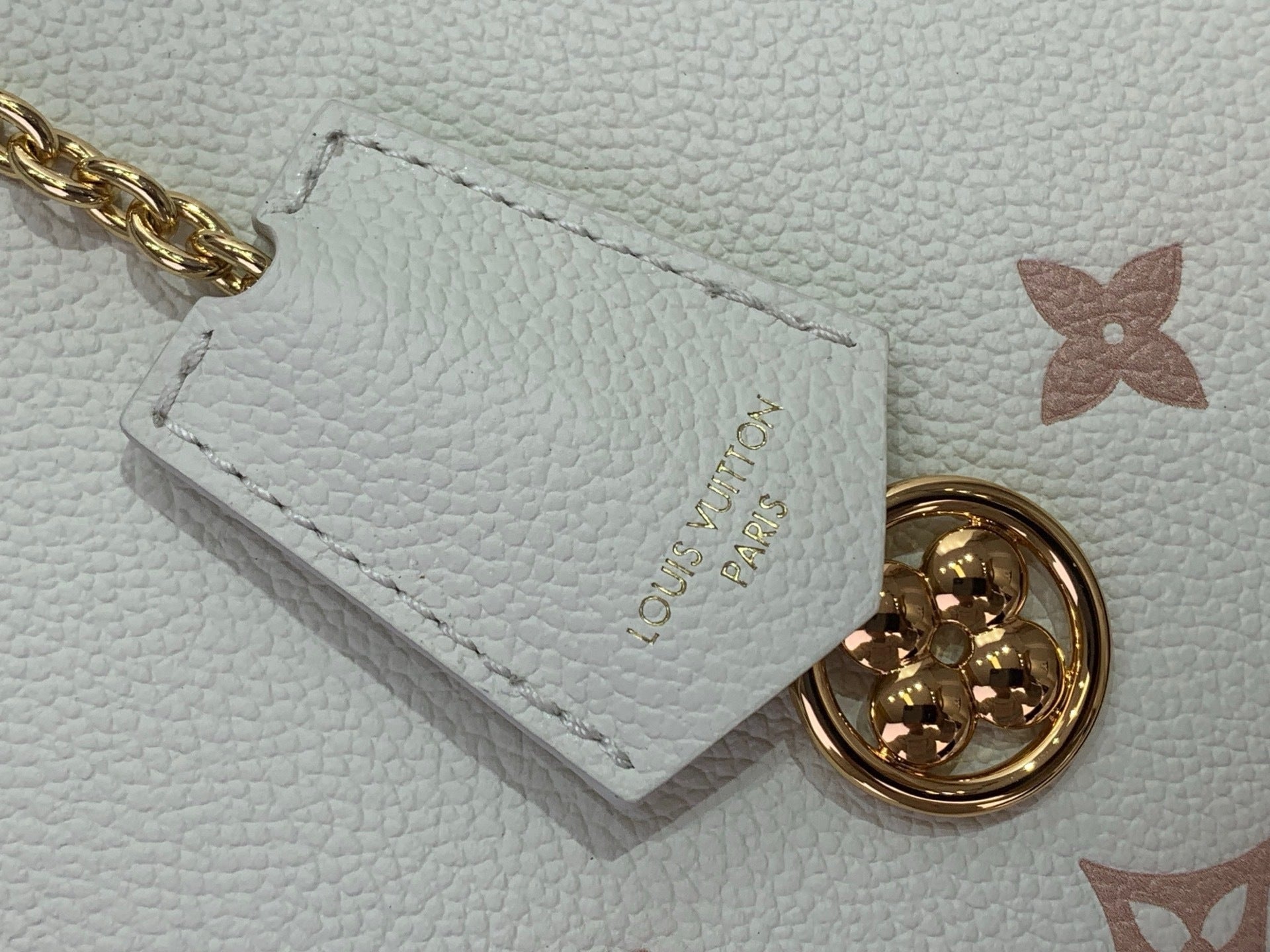 MONOGRAM DETAIL TOP HANDLE BAG