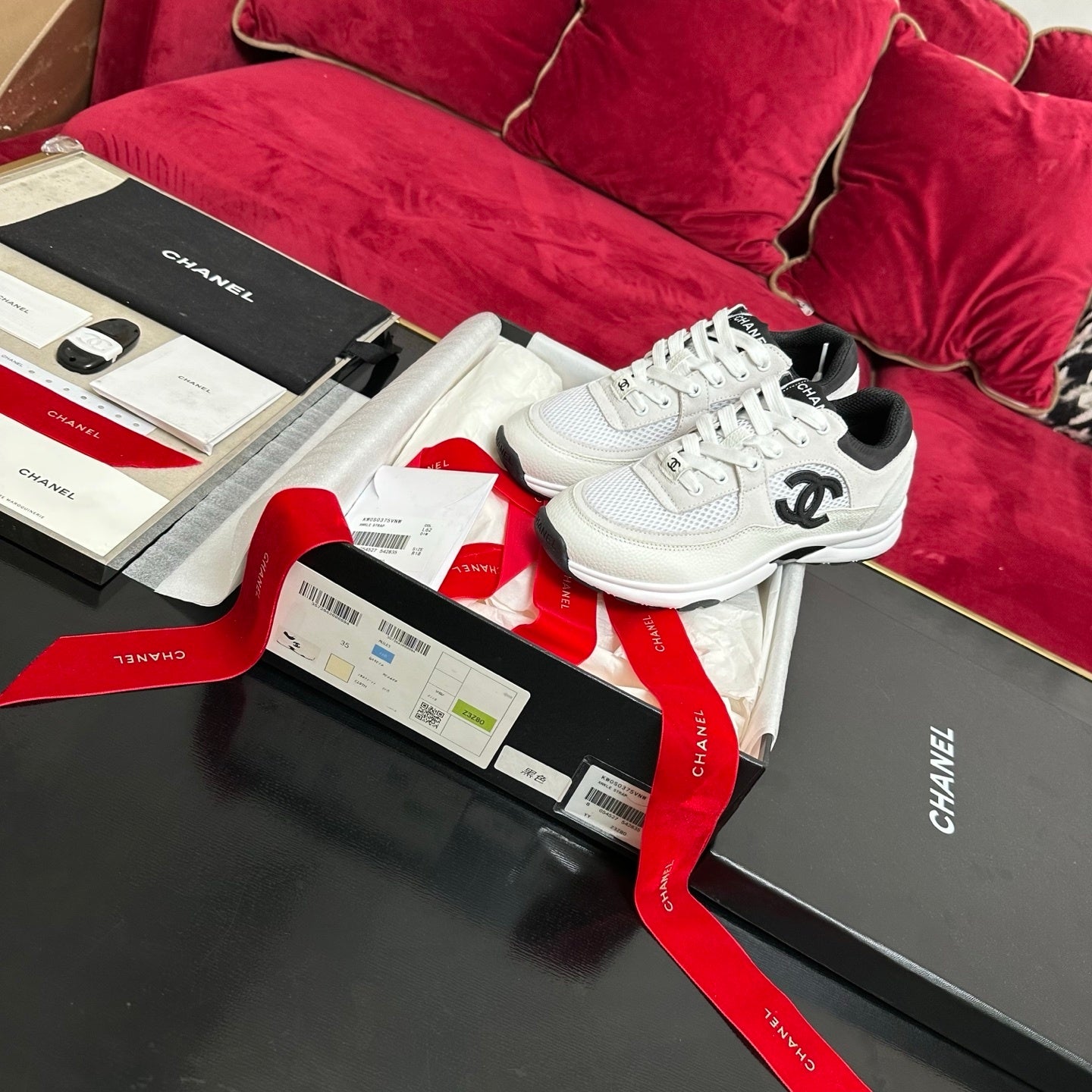 LOGO MESH PANEL TRAINER SNEAKERS