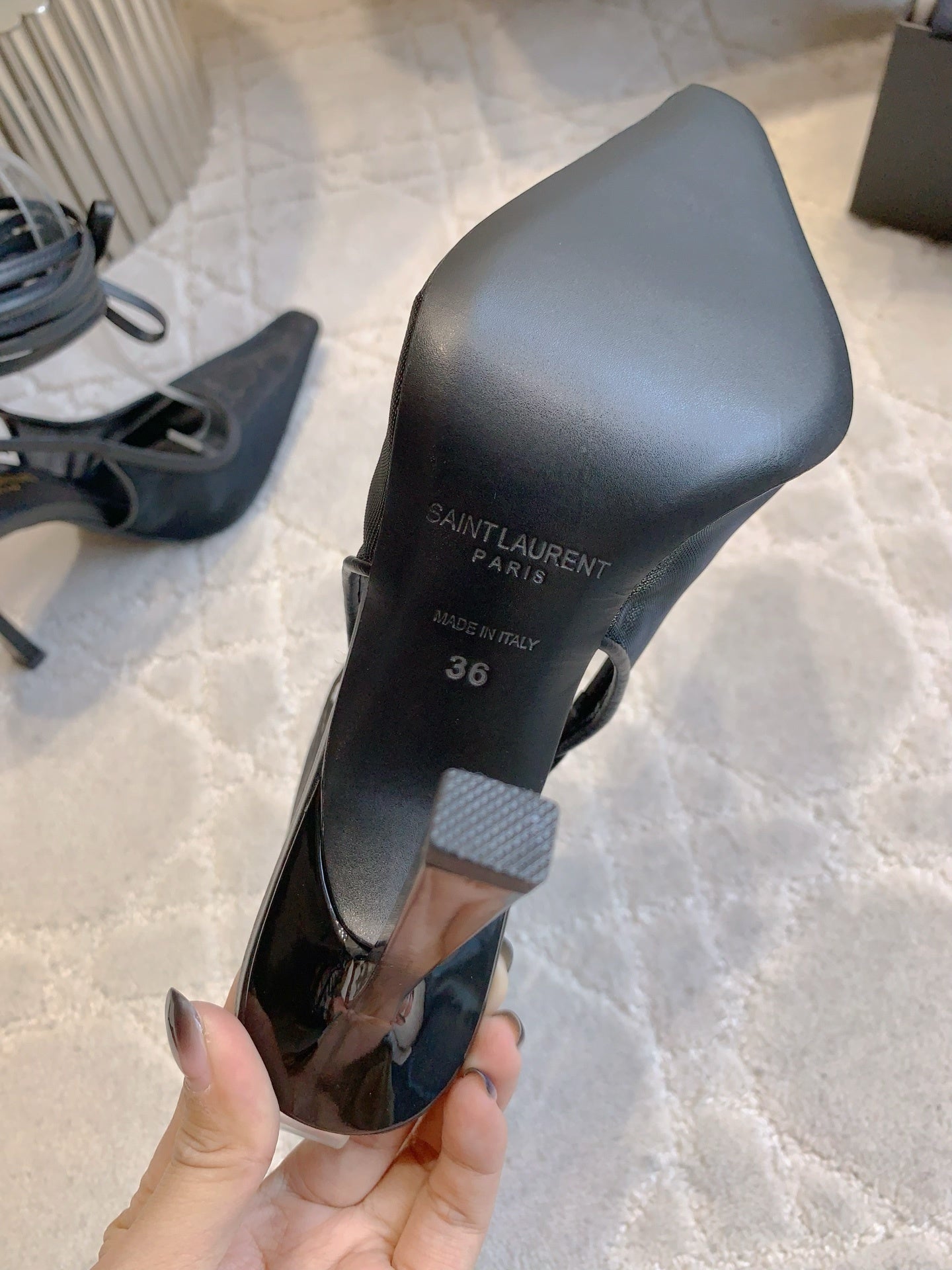 POINTED TOE LACE-UP HEEL PUMPS