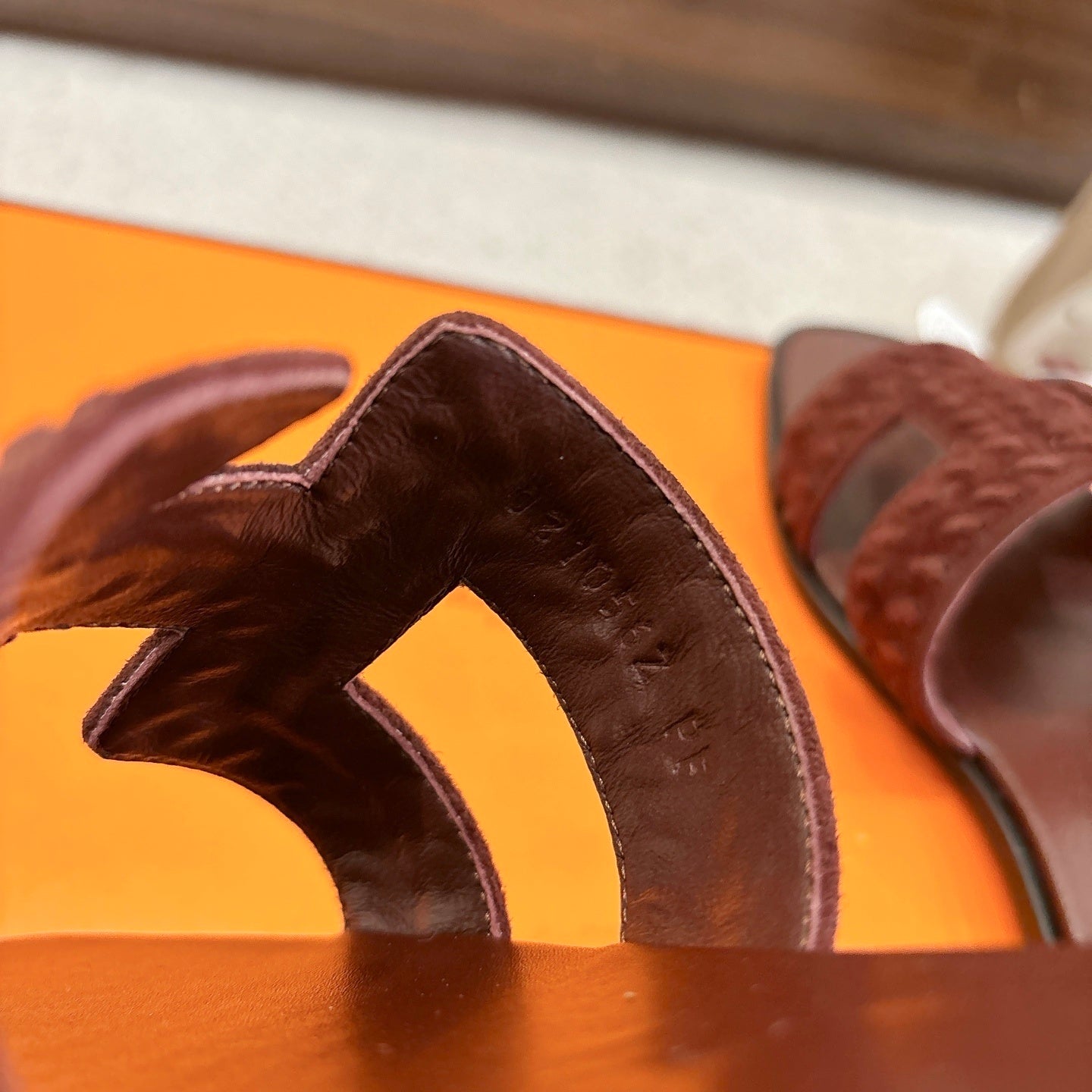 DARK BROWN SUEDE SLIDE SANDALS