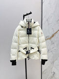 BELTED HOODED QUILTED PUFFER JACKET