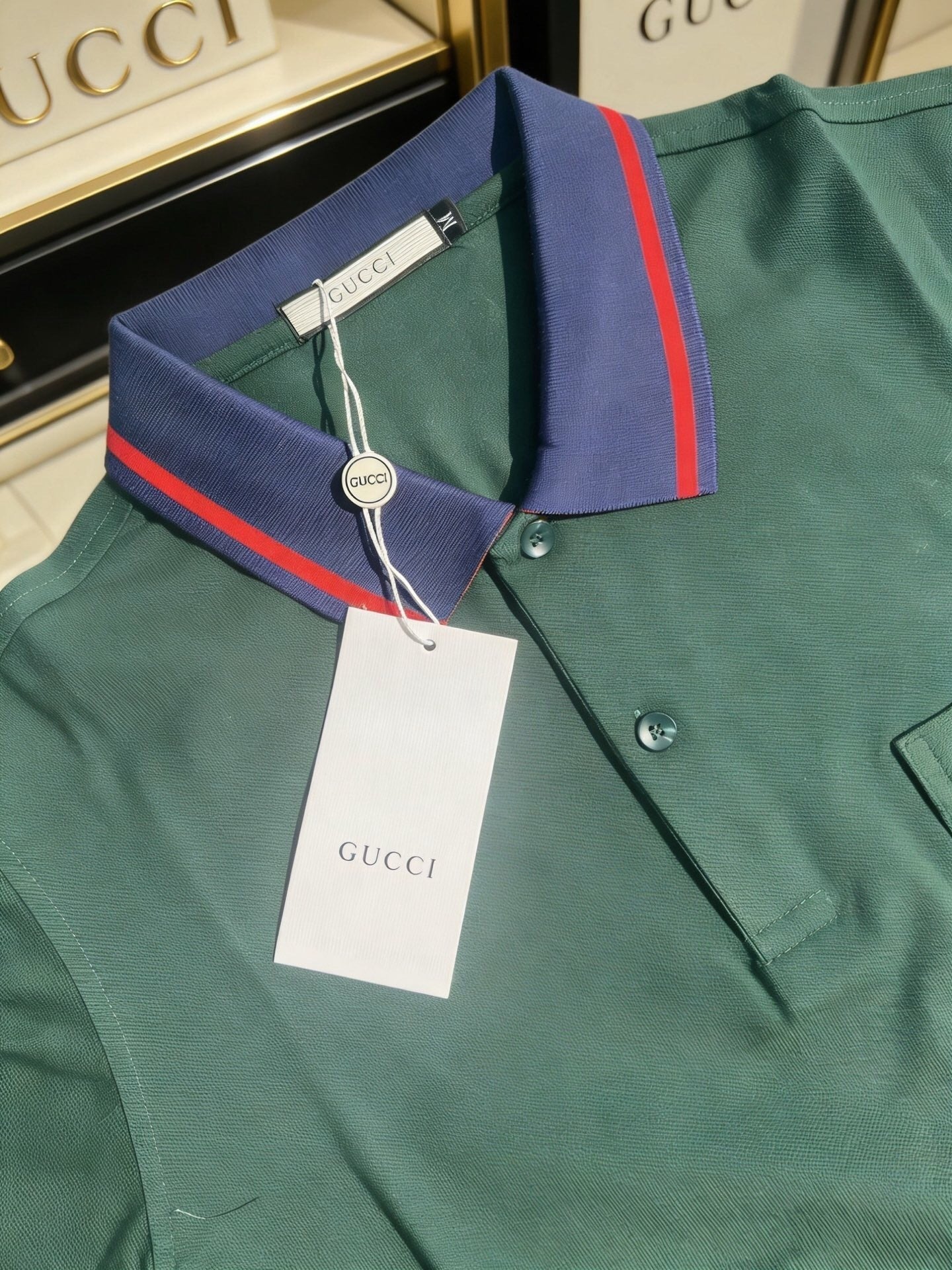 CLASSIC STRIPE COLLAR POLO SHIRT WITH SIGNATURE TRIM