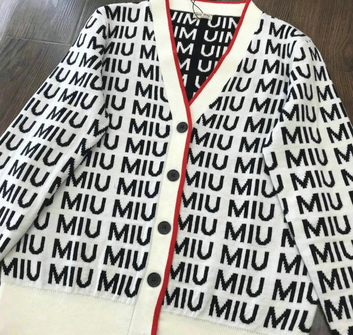 LOGO PRINT KNIT CARDIGAN