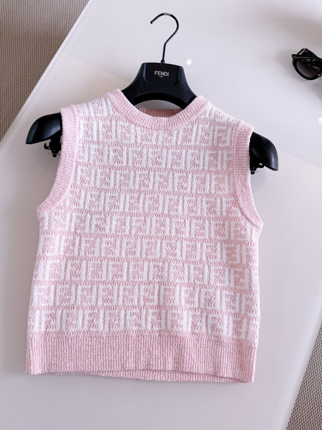 SOFT PINK TEXTURED KNIT SET – TOP & MINI SKIRT