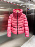 WOMEN’S PINK PADDED STAND COLLAR WINTER JACKET