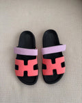 COLORBLOCK DOUBLE STRAP COMFORT SLIDES