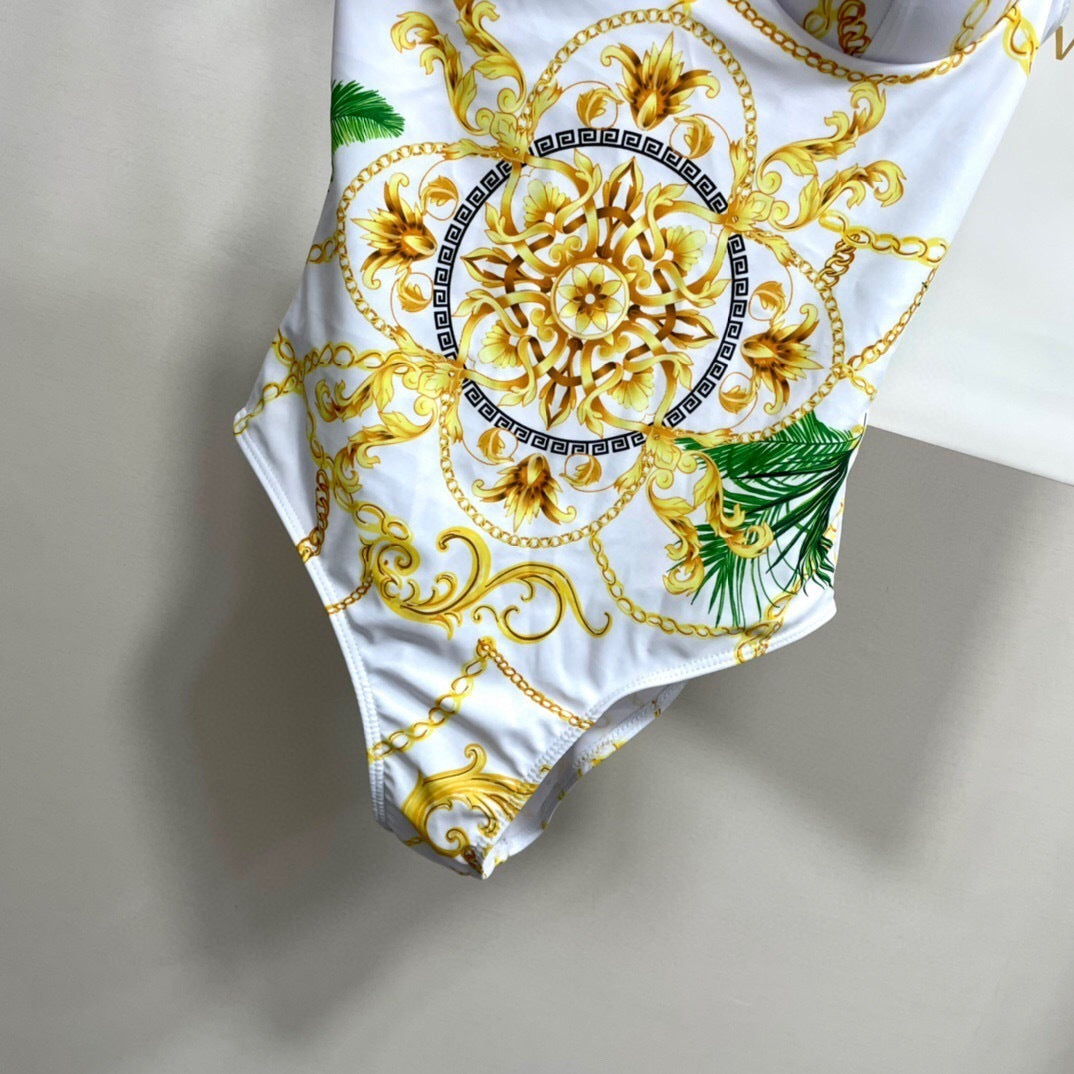 LUXE BAROQUE PRINT ONE-PIECE WITH SARONG