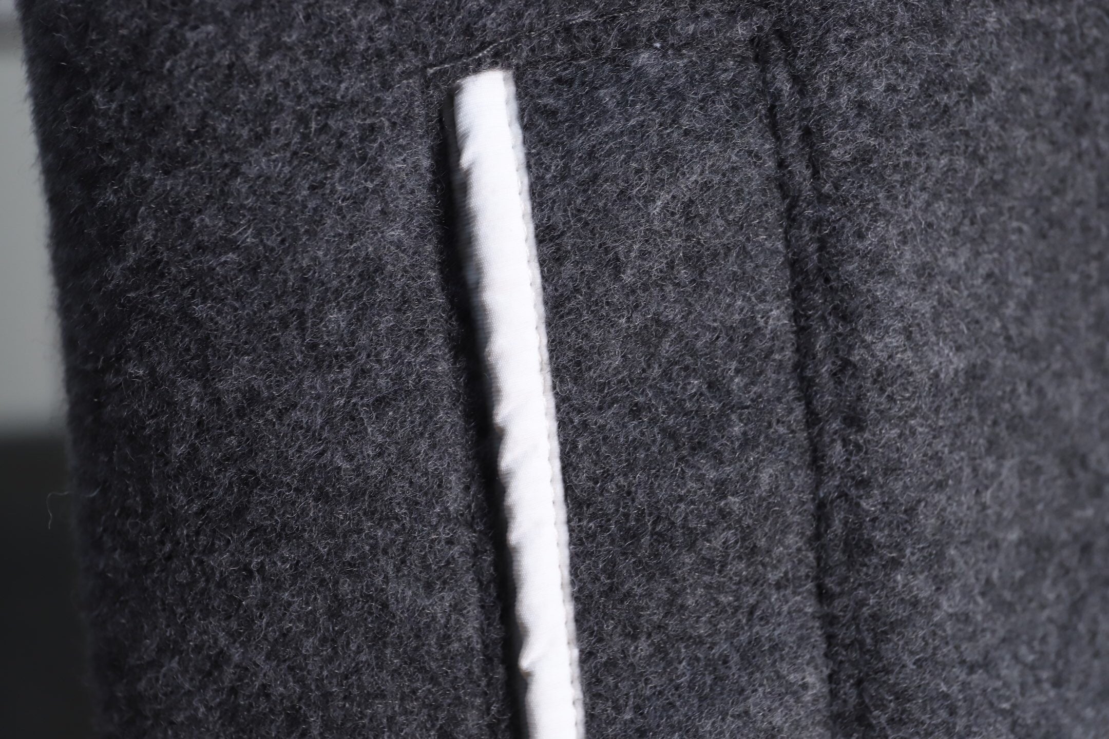 DARK GREY ZIP-UP WOOL BLEND VEST