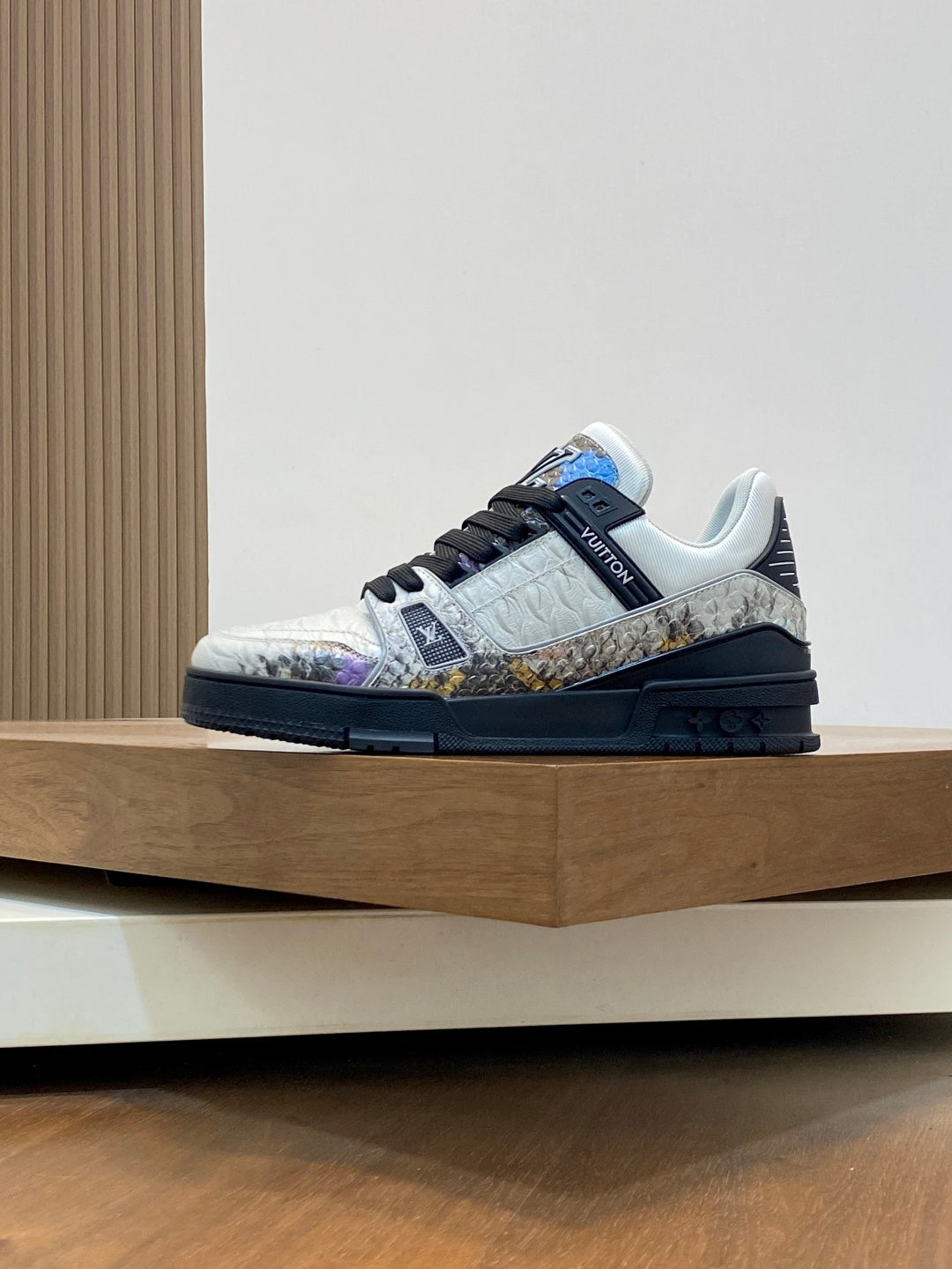 MULTICOLOR SNAKESKIN LOW-TOP SNEAKERS