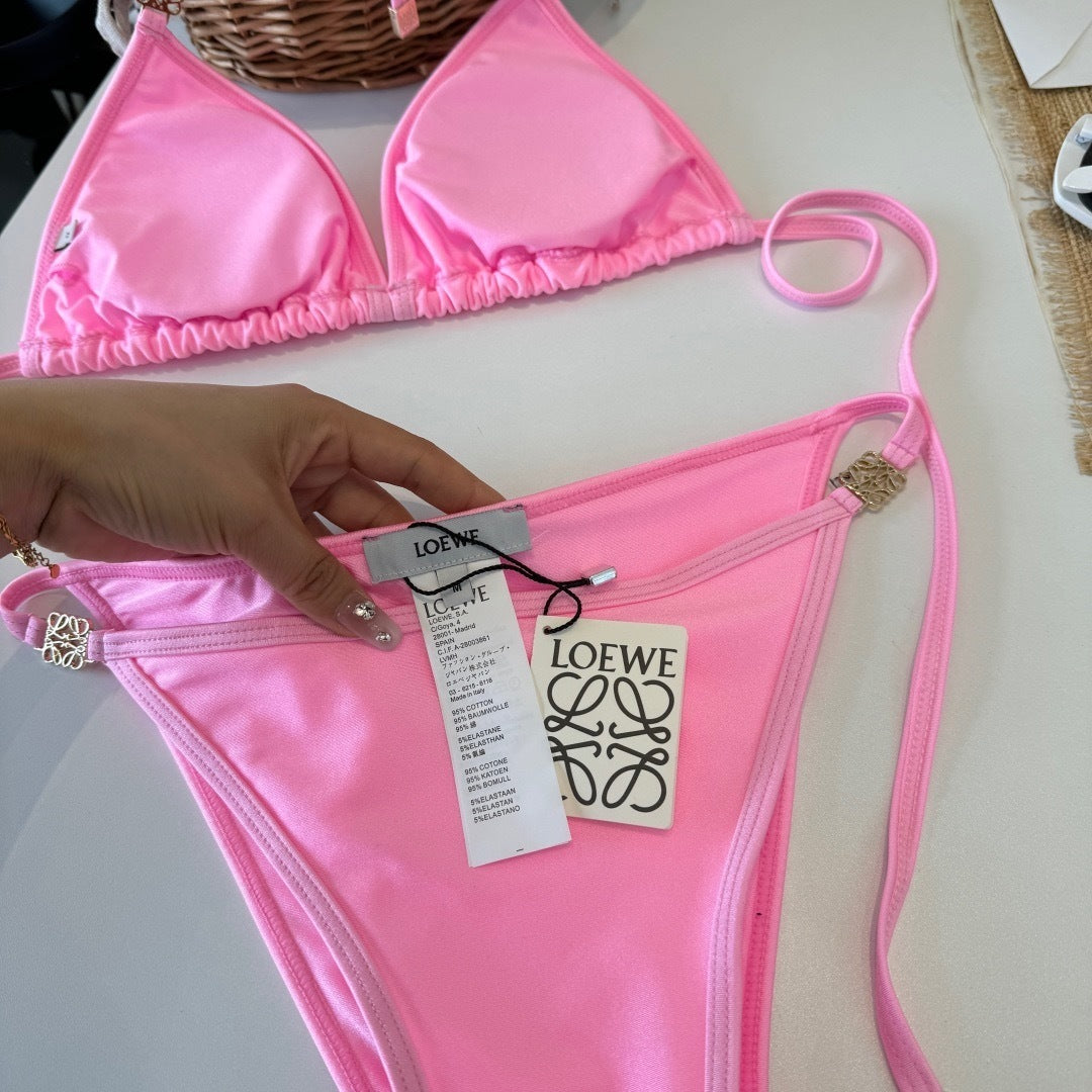 HOT PINK TRIANGLE BIKINI SET