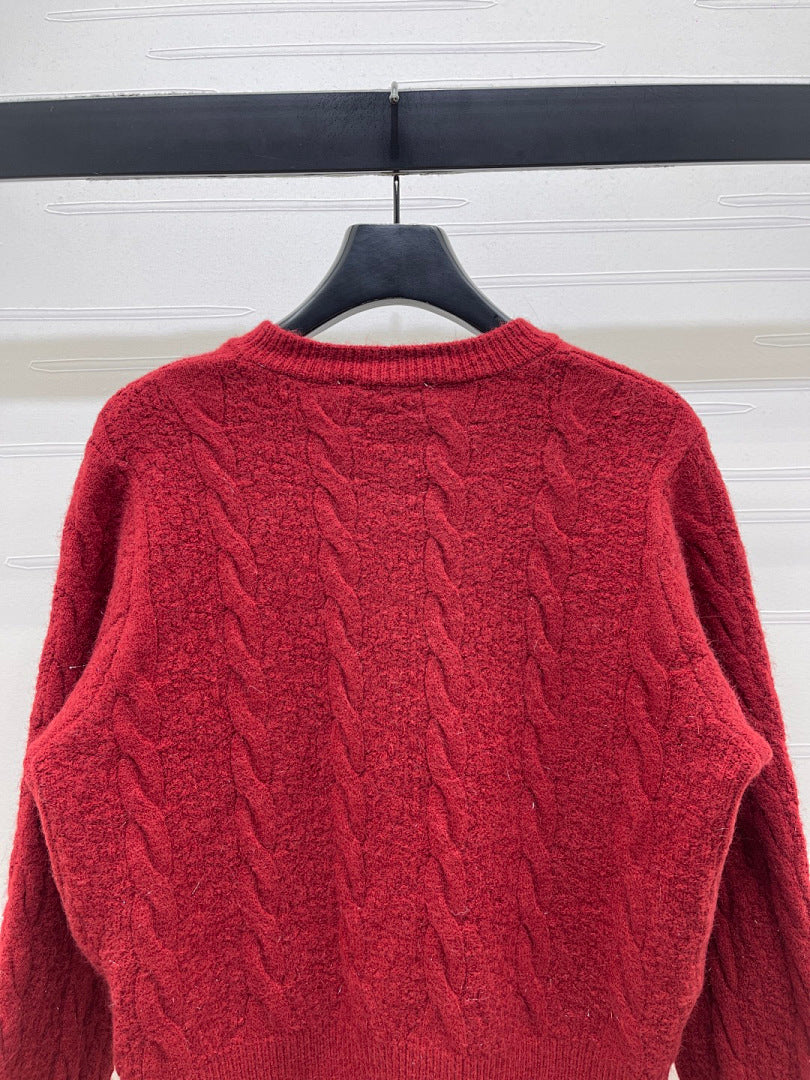 PEARL EMBELLISHED KNIT CARDIGAN