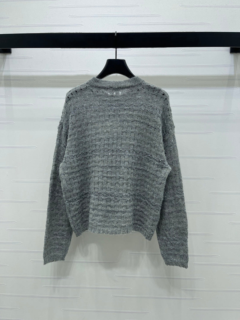 TEXTURED KNIT BUTTON CARDIGAN