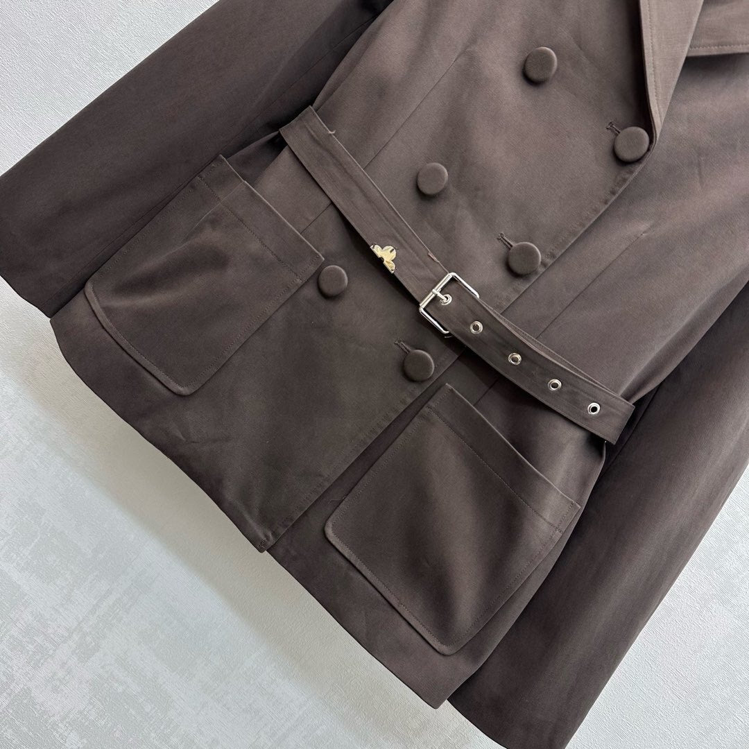 TAILORED BELTED BLAZER & MINI SKIRT SET