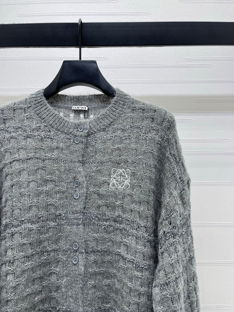 TEXTURED KNIT BUTTON CARDIGAN