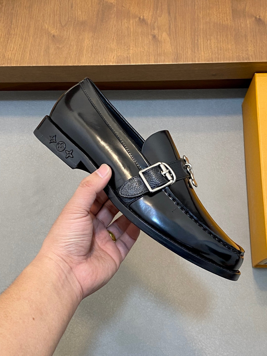 BLACK PATENT LOAFERS